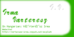 irma varteresz business card